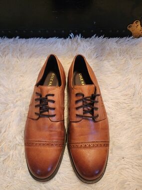 Cole Haan Men’s Brown Leather Cap-Toe Oxford